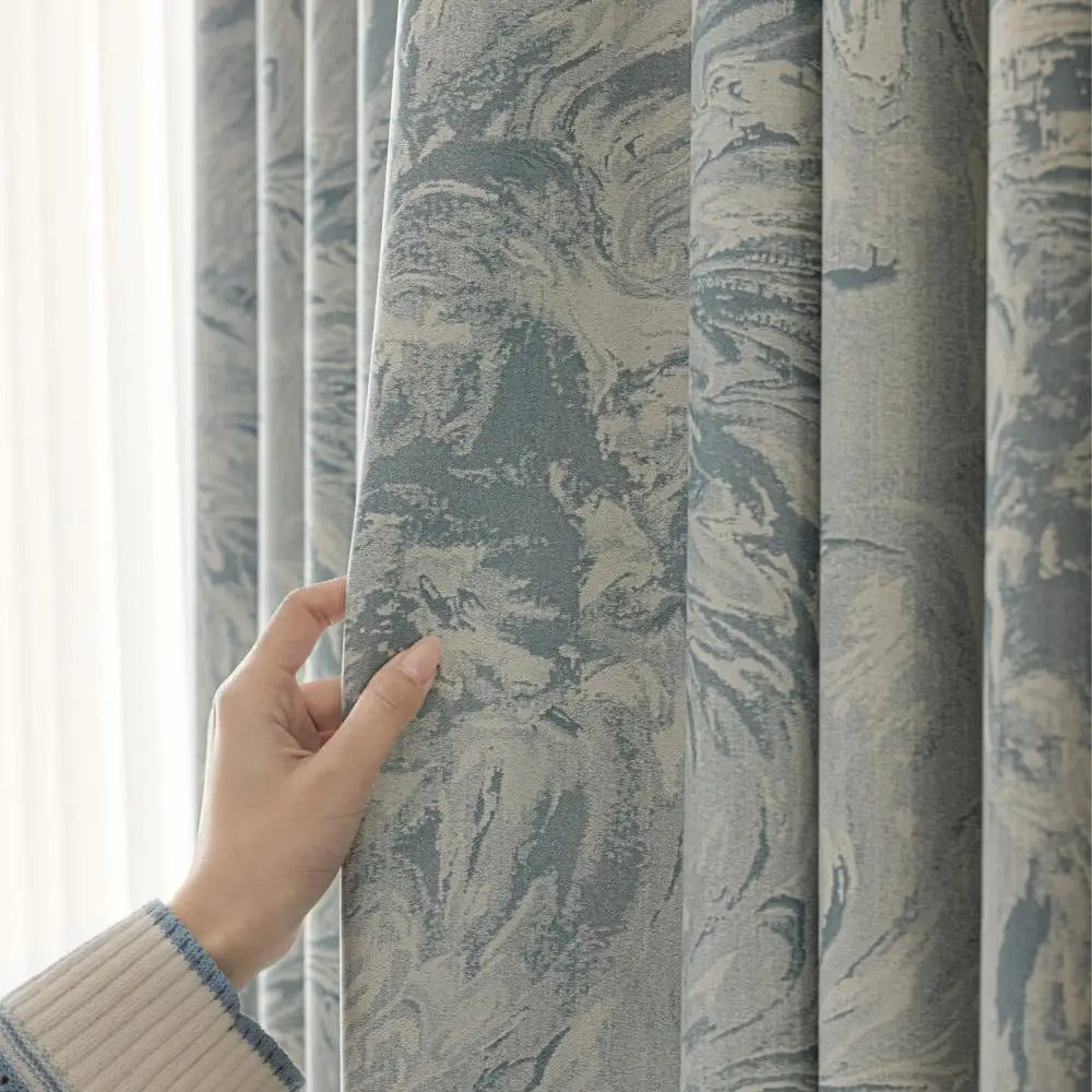 Rideau occultant motifs modernes pour chambre salon