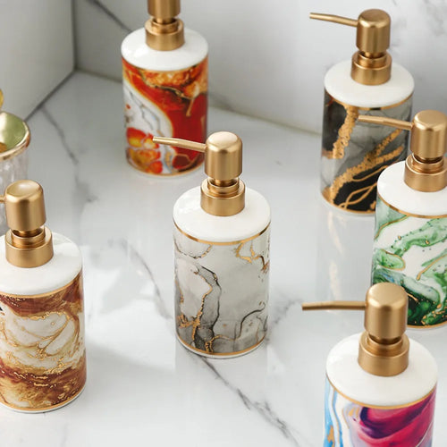 distributeur de savon doré créatif pour salle de bain - vue 5 sur 12