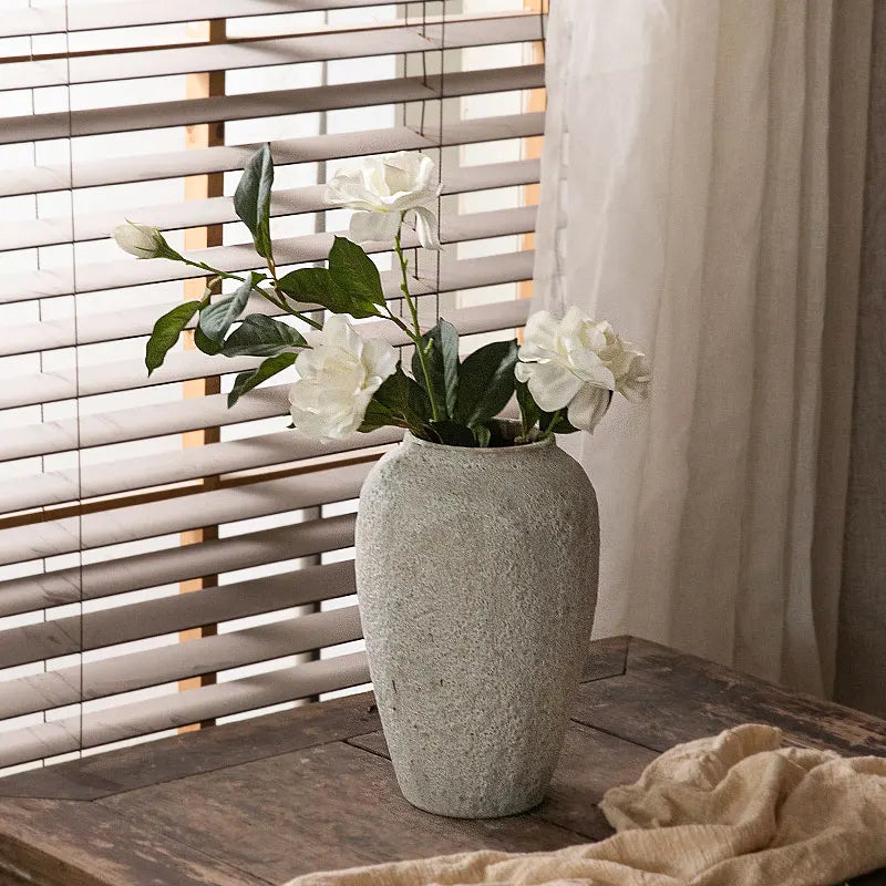 Retro Literary Creative Old Hydroponic Ceramic Vase, High-end Home Decoration, Flower Arrangement, Porch Living Room Decoration - vue 4 sur 9