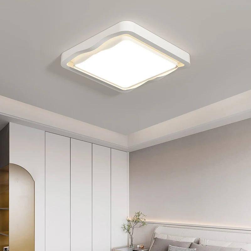 plafonnier moderne style salon crème protection yeux spectre complet - vue 4 sur 8