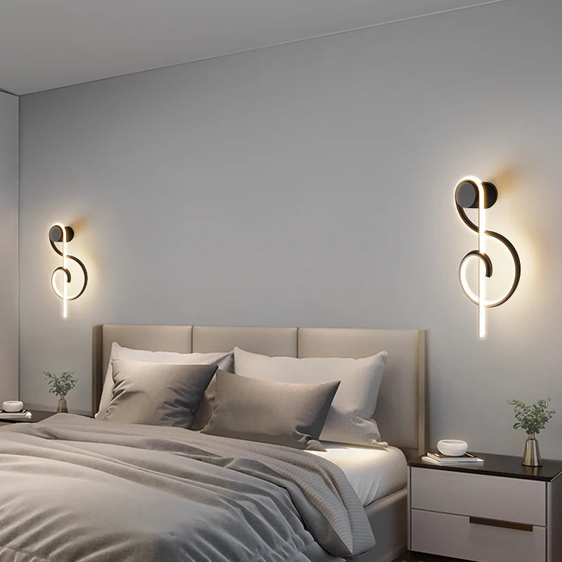 applique murale led en spirale moderne en aluminium