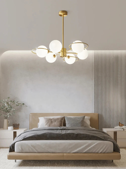 Nordic copper chandelier minimalist modern decorative glass - vue 4 sur 9