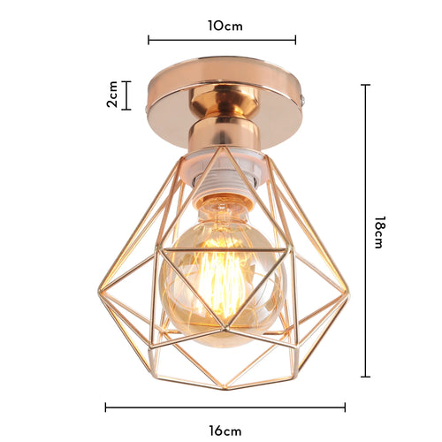 plafonnier encastré rustique industriel vintage en métal pour intérieur créatif - vue 11 sur 20