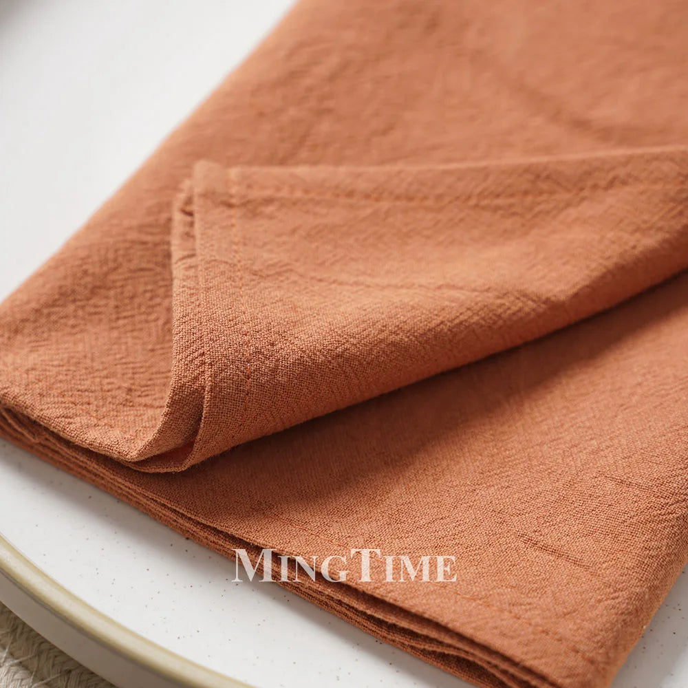 Serviette de table coton lavé style classique douce - vue 7 sur 7