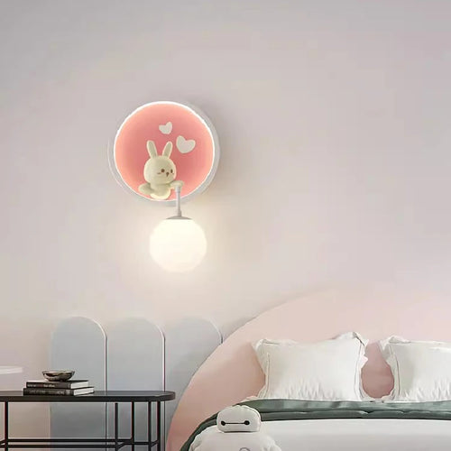 applique murale lapin mignon pour chambre enfant moderne - vue 2 sur 8