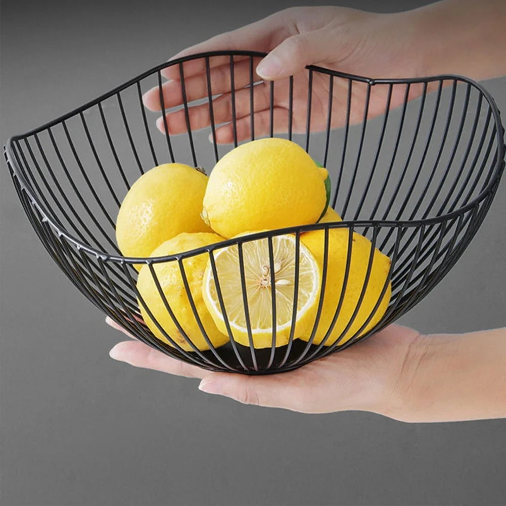 corbeille à fruits en métal pour rangement et décorations variées - vue 3 sur 13