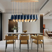lustre postmoderne 	 en acier inoxydable led personnalisé
