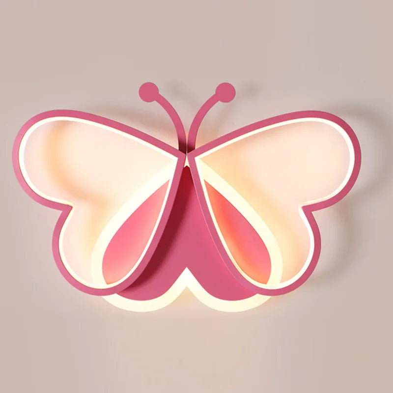 lustre led winfordo 	 avec lampe papillon réglable pour enfants