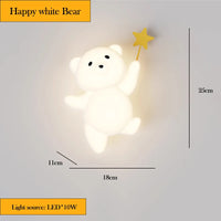 applique murale lapin radis LED pour chambre enfant