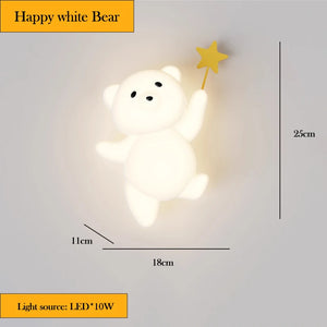 applique murale lapin radis LED pour chambre enfant