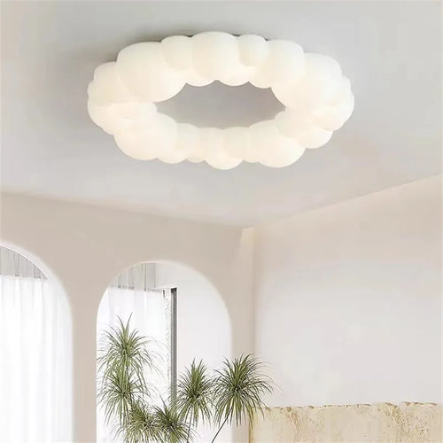 plafonnier led moderne design nordique en forme de nuage - vue 2 sur 8