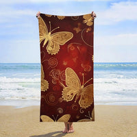 Serviette de plage carreaux légère anti sable rapide