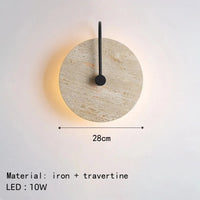 applique murale japonaise en travertin jaune à led pour hôtel et décoration
