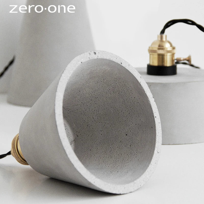 Luminaires suspendus LED en ciment nordique - vue 7 sur 10