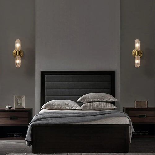 Lampes de applique murale LED de luxe pour salon chambre Simple applique en cuivre décor à la maison éclairage intérieur salle à manger fond escaliers