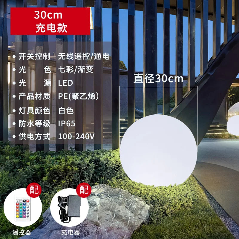 lampe de pelouse sphérique design nordique simple pour décoration intérieure - vue 8 sur 15