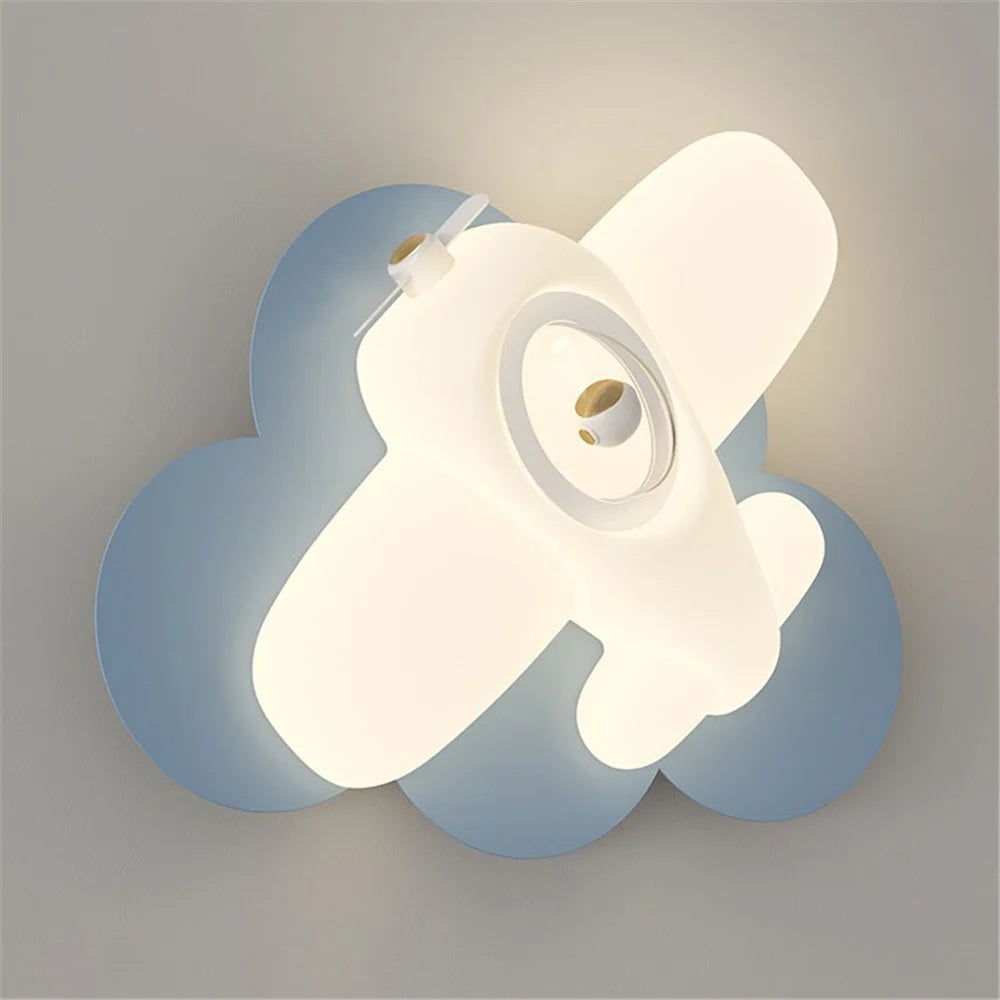 applique murale led en forme d'avion ou d'étoile pour enfants - vue 6 sur 9