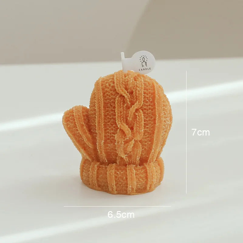 bougie parfumée mignonne en forme de gants faits main décoration de fête - vue 9 sur 10