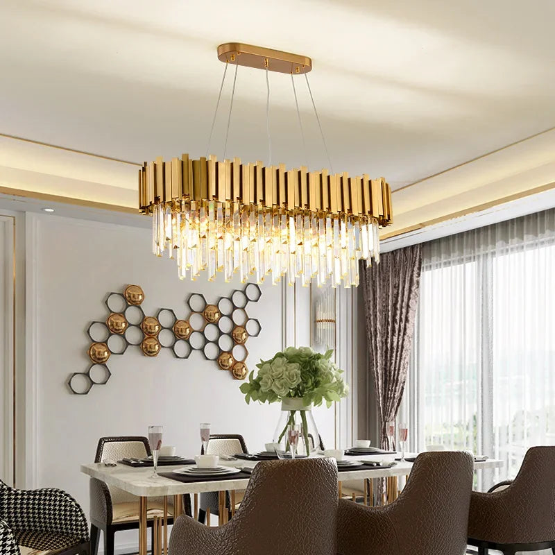 lustre en cristal moderne pour décoration intérieure élégante - vue 7 sur 14