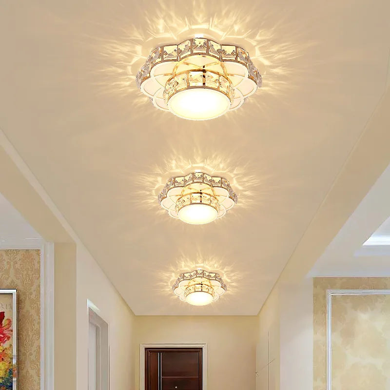 plafonnier moderne en cristal design floral pour tous les espaces - vue 7 sur 7