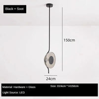Modern glass chandelier for minimalist interior decor