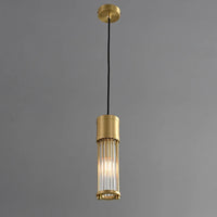 suspension à led en cuivre avec abat-jour en verre réglable