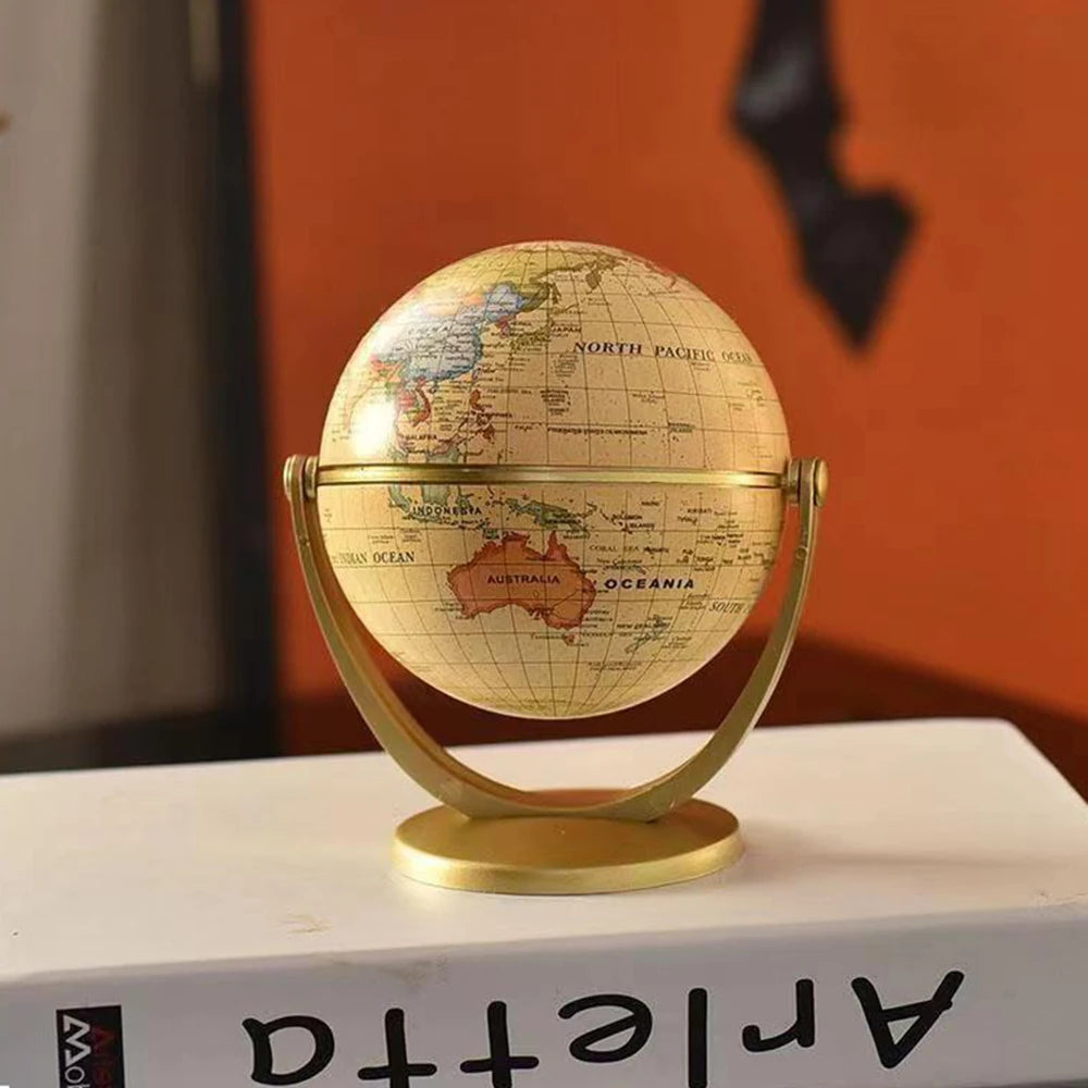 globe rétro 360 degrés carte du monde décoratif éducatif - vue 6 sur 7