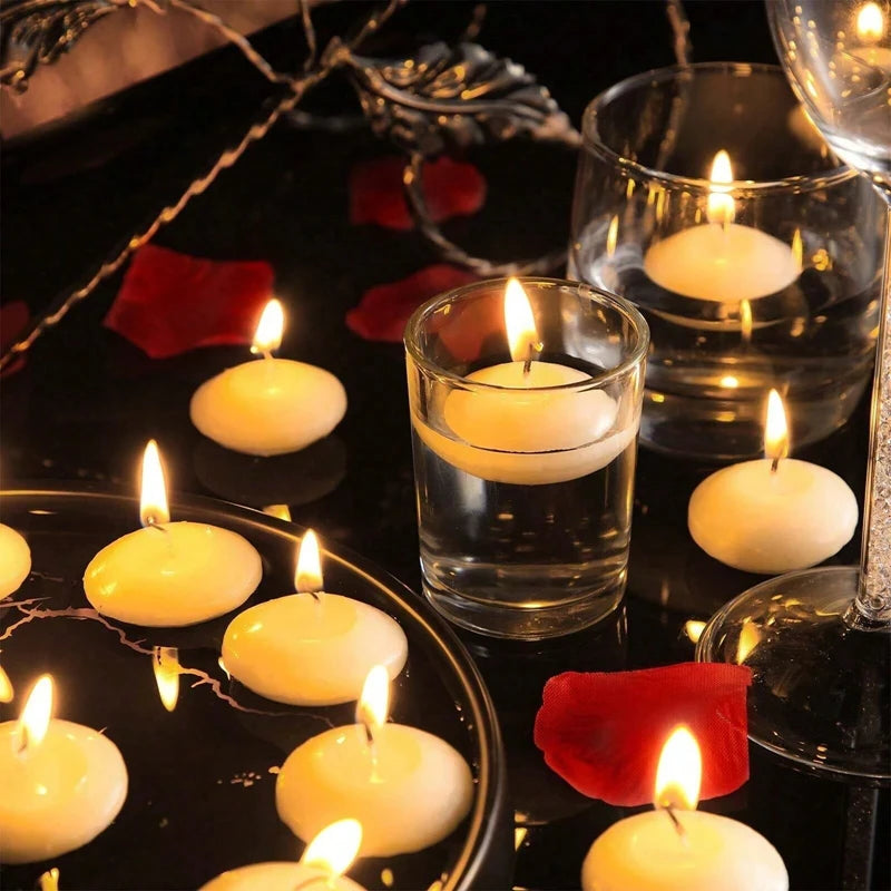 lot de bougies flottantes non parfumées pour toutes occasions romantiques - vue 3 sur 13