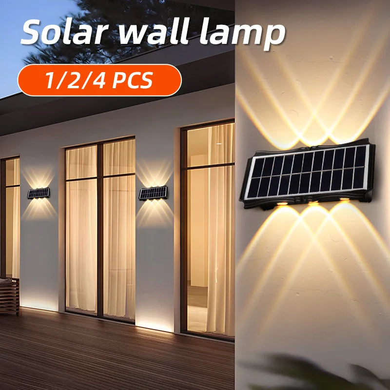 applique murale extérieure solaire étanche avec interrupteur automatique - vue 2 sur 8