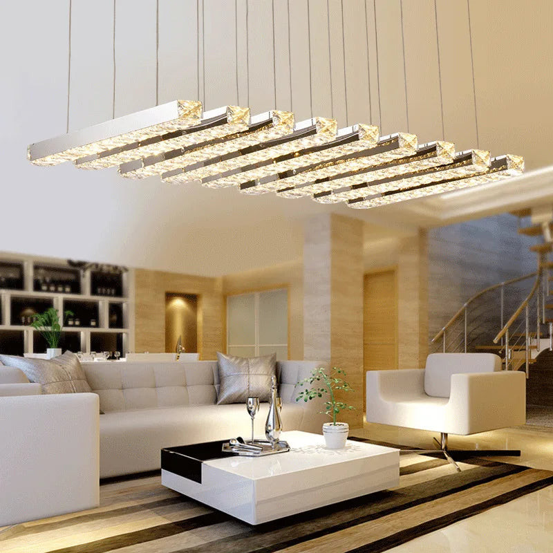Modern Luxury Creative Led Crystal Chandelier Dining Room, Living Room, Kitchen Table, Meeting Room, Bedroom Lighting Chandelier - vue 5 sur 11