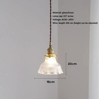 suspension vintage en laiton et verre japonais pour éclairage de maison