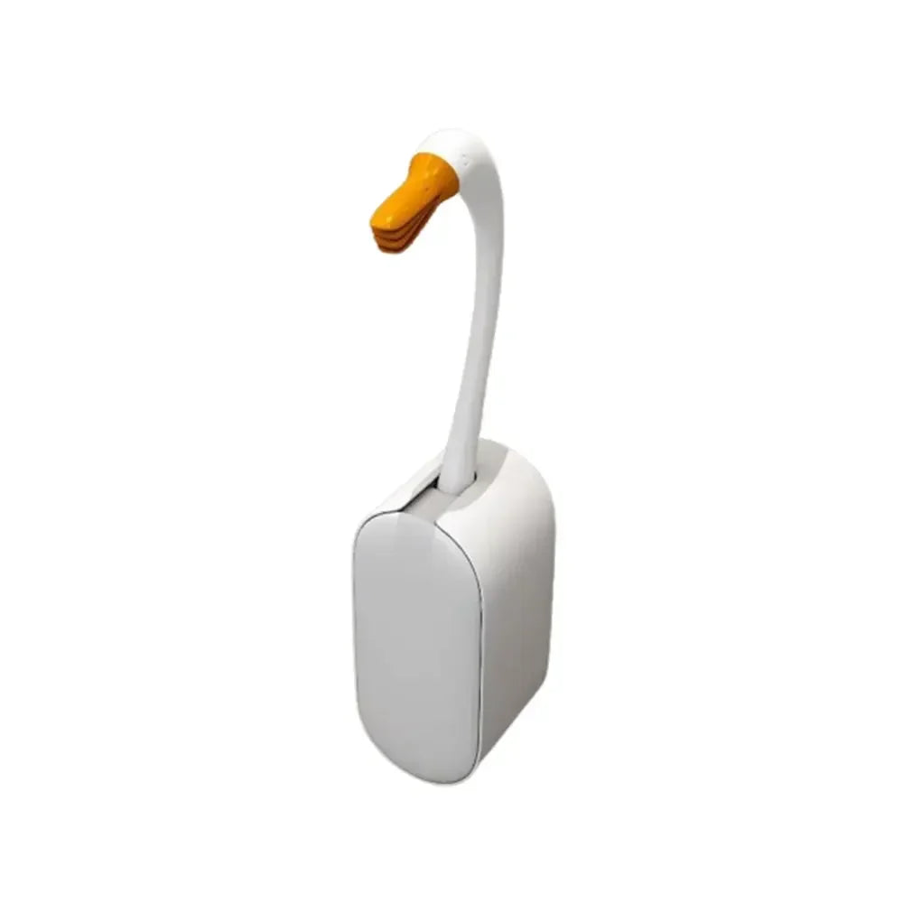 Goose Shape Toilet Brush - Wall-Mounted Corner Cleaner, Refillable Detergent, Funny Silicone TPR Brush, Bathroom Decor Accessory - vue 5 sur 7