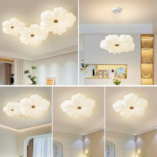 plafonnier moderne à leds en forme de fleur pour décoration intérieure