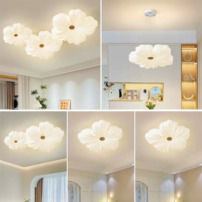 plafonnier moderne à leds en forme de fleur pour décoration intérieure - vue 7 sur 12