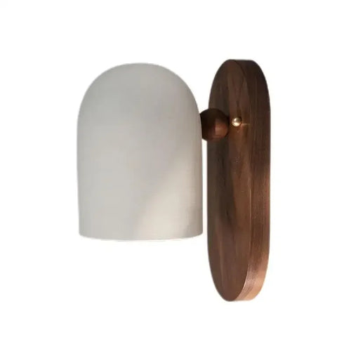 2024 Walnut Wood Iron, Simple Modern Wabi-sabi style, Wall Sconce for Bedroom, Bedside, Living, Dining Room, Corridor Aisle - vue 7 sur 10