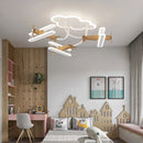 Creative Airplane Pendant Lamps Wooden Plane AC 220V 50W Children's Bedroom Ceiling Hanging Light Boy Girl Room Decorative Light