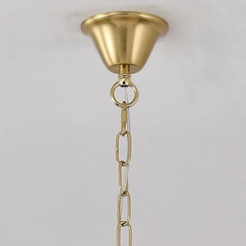 lustre médiéval français vintage en bois et tissu - vue 5 sur 8