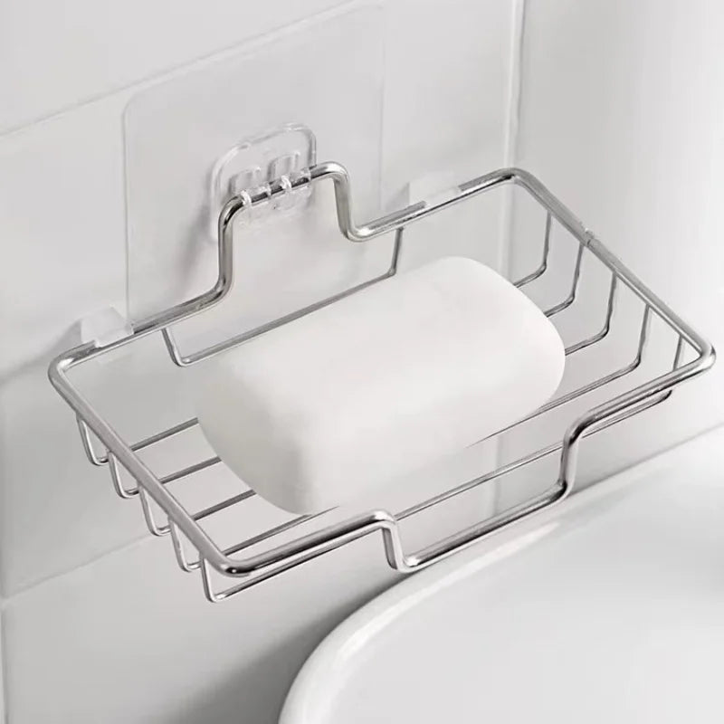 égouttoir à savon en acier inoxydable auto-adhésif pour rangement