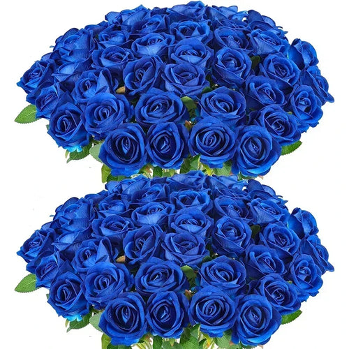 lot de 50 roses artificielles en soie pour décoration et événements festifs