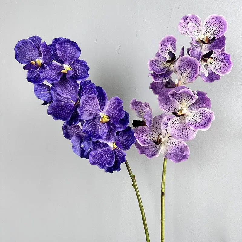lot de 2 orchidées artificielles vanda pour décoration intérieure - vue 4 sur 12