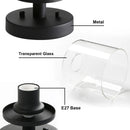 Plafonnier avec abat-jour en verre transparent