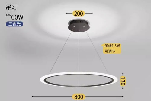 Modern minimalist chandelier nordic creative pendant light - vue 10 sur 11