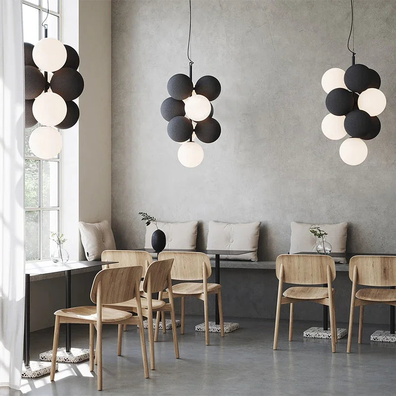 Lustre en flanelle style nordique art moderne design - vue 5 sur 11