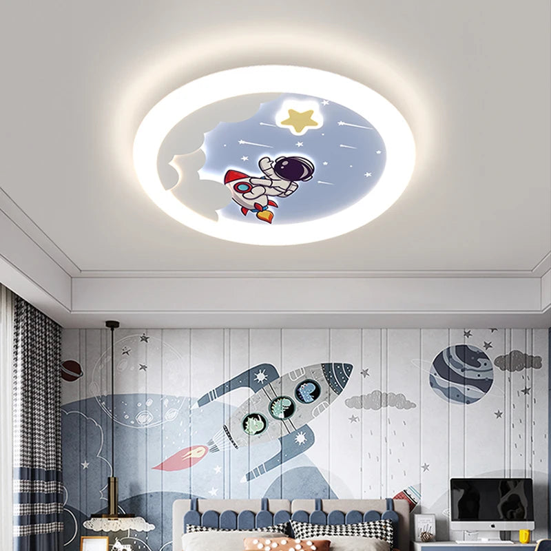 plafonnier astronaute pour chambre enfant design ludique et protecteur - vue 7 sur 7