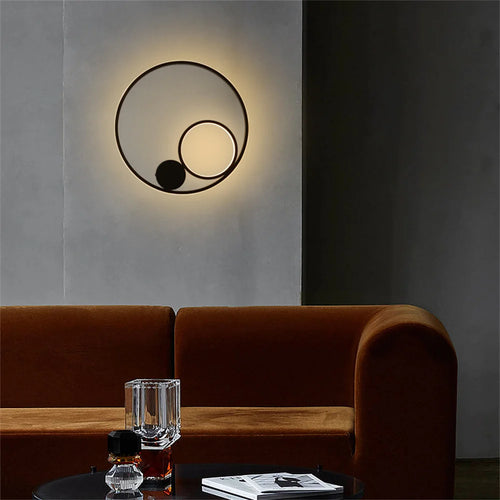 applique murale nordique moderne led en fer aluminium acrylique - vue 2 sur 12