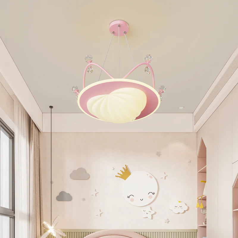 lustre nuage cristal romantique pour chambre d'enfant décoratif - vue 2 sur 21