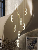lustre long rotatif artistique moderne luxe pour villa