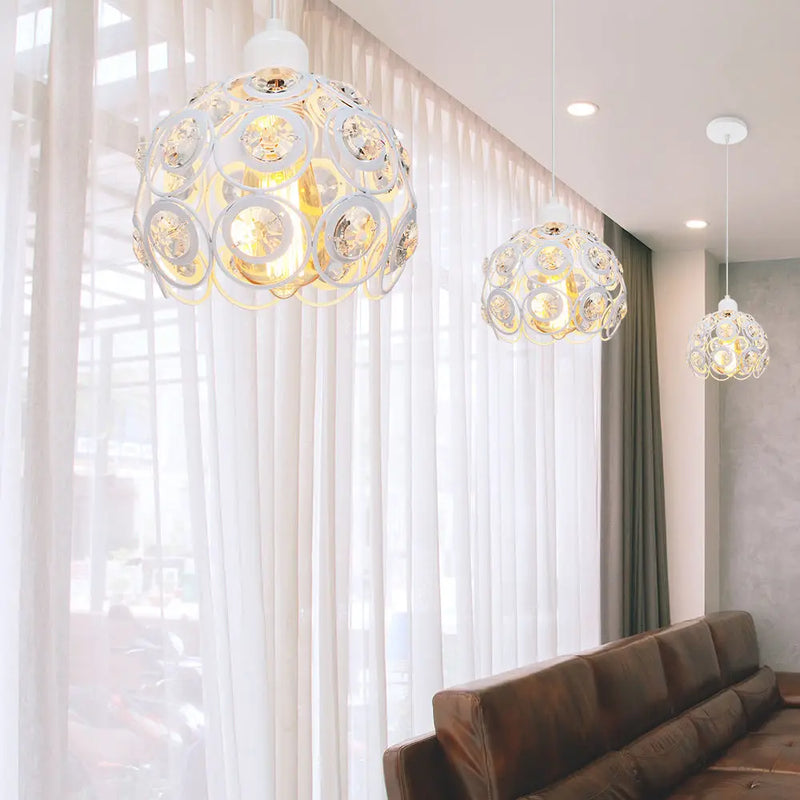 Suspension moderne avec abat-jour en cristal k9