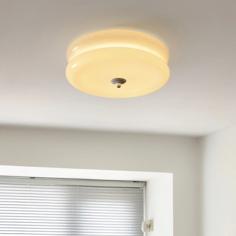 plafonnier rétro en verre acidulé pour décoration intérieure - vue 5 sur 8