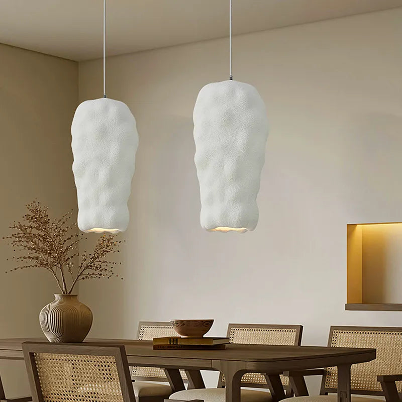 lustre wabi sabi japonais led pour décoration bar loft - vue 2 sur 10